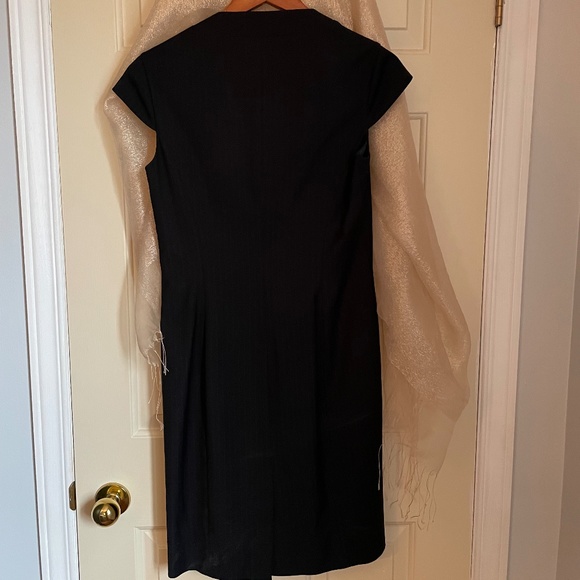 Pinstripe navy work dress - Picture 2 of 2